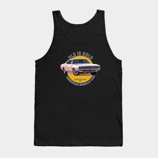 Charger RT 426 Hemi American Muscle Car 60s 70s Old is Gold Tank Top by Jose Luiz Filho